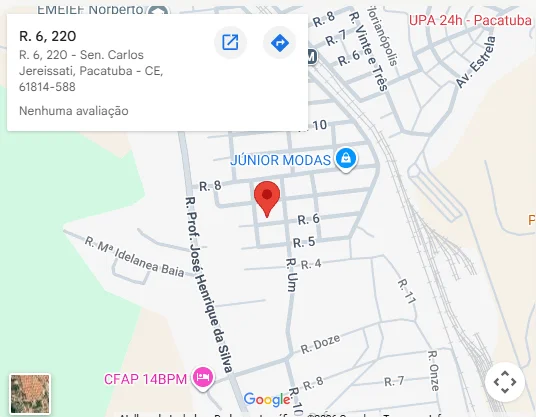 Mapa da localização da Lumina Solar em Pacatuba, CE